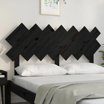 VidaXL Tête de lit Noir 141x3x80,5 cm Bois massif de pin 5 VidaXL Tête de lit Noir 141x3x80,5 cm Bois massif de pin – Image 3