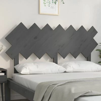 VidaXL Tête de lit Gris 151,5x3x81 cm Bois massif de pin 5 VidaXL Tête de lit Gris 151,5x3x81 cm Bois massif de pin – Image 3