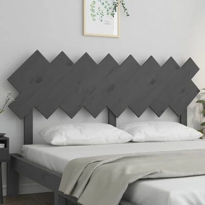 VidaXL Tête de lit Gris 159,5x3x80,5 cm Bois massif de pin 5 VidaXL Tête de lit Gris 159,5x3x80,5 cm Bois massif de pin – Image 3