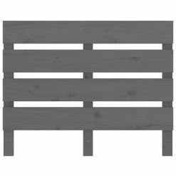 VidaXL Tête de lit Gris 100x3x80 cm Bois massif de pin -Têtes et pieds de lit Soldes image 3 821334
