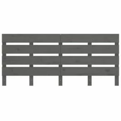 VidaXL Tête de lit Gris 120x3x80 cm Bois massif de pin -Têtes et pieds de lit Soldes image 3 821339