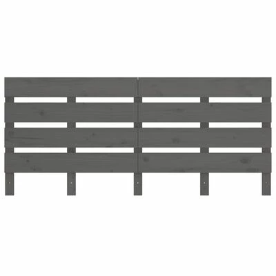 VidaXL Tête de lit Gris 200x3x80 cm Bois massif de pin 5 VidaXL Tête de lit Gris 200x3x80 cm Bois massif de pin – Image 3