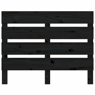 VidaXL Tête de lit Noir 75x3x80 cm Bois massif de pin 5 VidaXL Tête de lit Noir 75x3x80 cm Bois massif de pin – Image 3