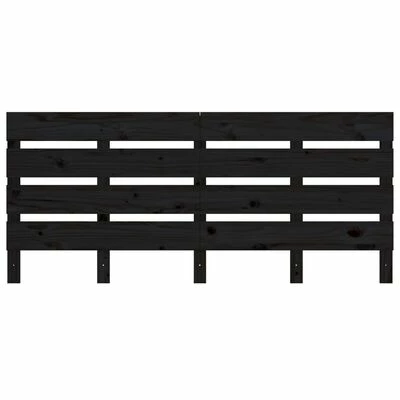 VidaXL Tête de lit Noir 135x3x80 cm Bois massif de pin 5 VidaXL Tête de lit Noir 135x3x80 cm Bois massif de pin – Image 3