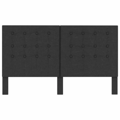 VidaXL Tête de lit touffetée Gris foncé Tissu 160x200 cm 6 VidaXL Tête de lit touffetée Gris foncé Tissu 160x200 cm – Image 4