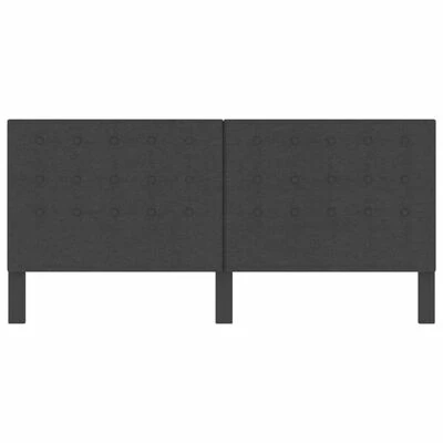 VidaXL Tête de lit touffetée Gris foncé Tissu 200x200 cm 6 VidaXL Tête de lit touffetée Gris foncé Tissu 200x200 cm – Image 4