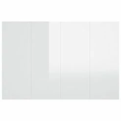 VidaXL Tête de lit avec armoires Blanc brillant Bois d'ingénierie -Têtes et pieds de lit Soldes image 4 3115680