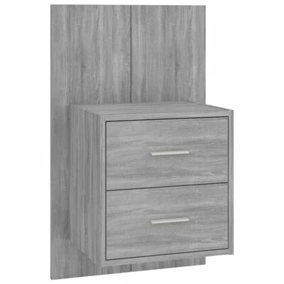 VidaXL Tête de lit avec armoires Gris sonoma Bois d'ingénierie 6 VidaXL Tête de lit avec armoires Gris sonoma Bois d'ingénierie – Image 4