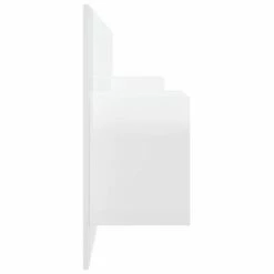 VidaXL Tête de lit avec armoires Blanc brillant Bois d'ingénierie -Têtes et pieds de lit Soldes image 4 3115696