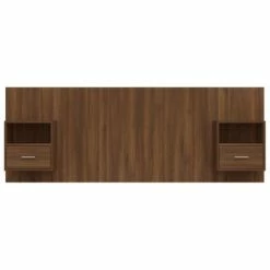 VidaXL Tête de lit avec armoires Chêne marron Bois d'ingénierie -Têtes et pieds de lit Soldes image 4 3115699