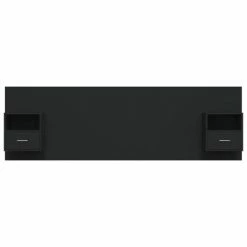 VidaXL Tête de lit avec armoires Noir Bois d’ingénierie 11 VidaXL Tête de lit avec armoires Noir Bois d’ingénierie -Têtes et pieds de lit Soldes image 4 3115717