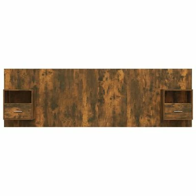 VidaXL Tête de lit avec armoires Chêne fumé Bois d'ingénierie 6 VidaXL Tête de lit avec armoires Chêne fumé Bois d'ingénierie – Image 4