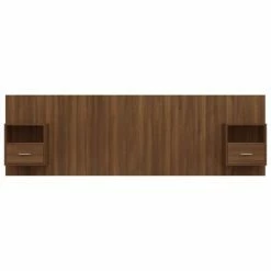 VidaXL Tête de lit avec armoires Chêne marron Bois d'ingénierie -Têtes et pieds de lit Soldes image 4 3115723