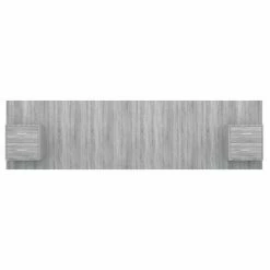 VidaXL Tête de lit avec armoires Gris sonoma Bois d'ingénierie -Têtes et pieds de lit Soldes image 4 3115738