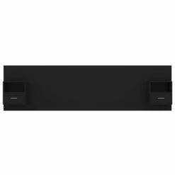 VidaXL Tête de lit avec armoires Noir Bois d’ingénierie -Têtes et pieds de lit Soldes image 4 3115741