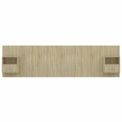 VidaXL Tête de lit avec armoires Chêne sonoma Bois d'ingénierie -Têtes et pieds de lit Soldes image 4 3115742