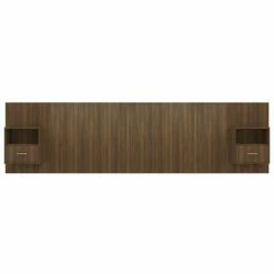 VidaXL Tête de lit avec armoires Chêne marron Bois d'ingénierie -Têtes et pieds de lit Soldes image 4 3115747