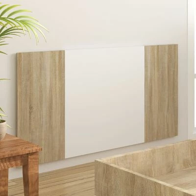 VidaXL Tête de lit Blanc chêne sonoma 160x1,5x80 cm Bois d'ingénierie 6 VidaXL Tête de lit Blanc chêne sonoma 160x1,5x80 cm Bois d'ingénierie – Image 4
