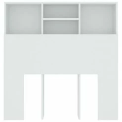VidaXL Armoire de tête de lit Blanc 100x19x103,5 cm -Têtes et pieds de lit Soldes image 4 811844