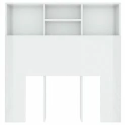 VidaXL Armoire de tête de lit Blanc brillant 100x19x103,5 cm -Têtes et pieds de lit Soldes image 4 811850