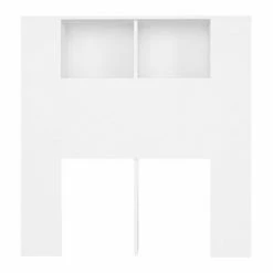 VidaXL Armoire de tête de lit Blanc 100x18,5x104,5 cm -Têtes et pieds de lit Soldes image 4 811907