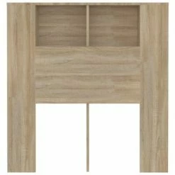 VidaXL Armoire de tête de lit Blanc et chêne sonoma 100x18,5x104,5 cm 11 VidaXL Armoire de tête de lit Blanc et chêne sonoma 100x18,5x104,5 cm -Têtes et pieds de lit Soldes image 4 811912