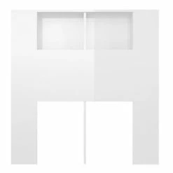 VidaXL Armoire de tête de lit Blanc brillant 100x18,5x104,5 cm -Têtes et pieds de lit Soldes image 4 811913