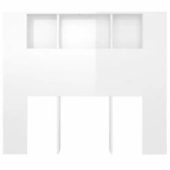 VidaXL Armoire de tête de lit Blanc brillant 120x18,5x104,5 cm 11 VidaXL Armoire de tête de lit Blanc brillant 120x18,5x104,5 cm -Têtes et pieds de lit Soldes image 4 811922