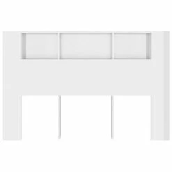 VidaXL Armoire de tête de lit Blanc brillant 160x18,5x104,5 cm -Têtes et pieds de lit Soldes image 4 811940
