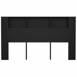 VidaXL Armoire de tête de lit Noir 180x18,5x104,5 cm 11 VidaXL Armoire de tête de lit Noir 180x18,5x104,5 cm -Têtes et pieds de lit Soldes image 4 811944