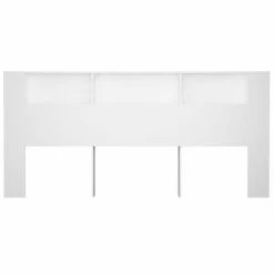 VidaXL Armoire de tête de lit Blanc 220x18,5x104,5 cm -Têtes et pieds de lit Soldes image 4 811961
