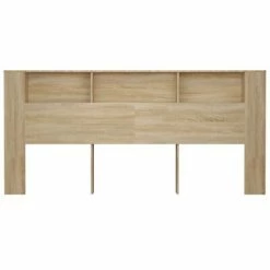 VidaXL Armoire de tête de lit Chêne sonoma 220x18,5x104,5 cm -Têtes et pieds de lit Soldes image 4 811964
