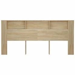 VidaXL Armoire de tête de lit Blanc et chêne sonoma 220x18,5x104,5 cm 11 VidaXL Armoire de tête de lit Blanc et chêne sonoma 220x18,5x104,5 cm -Têtes et pieds de lit Soldes image 4 811966