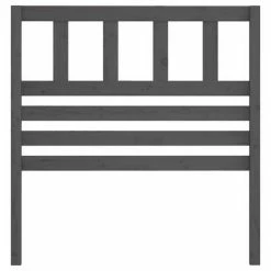 VidaXL Tête de lit Gris 81x4x100 cm Bois massif de pin -Têtes et pieds de lit Soldes image 4 814121