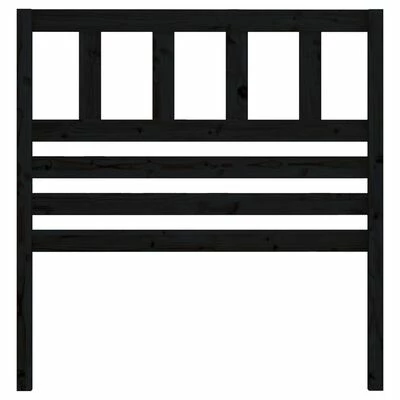 VidaXL Tête de lit Noir 81x4x100 cm Bois massif de pin 6 VidaXL Tête de lit Noir 81x4x100 cm Bois massif de pin – Image 4