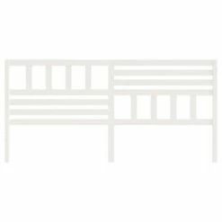 VidaXL Tête de lit Blanc 186x4x100 cm Bois massif de pin -Têtes et pieds de lit Soldes image 4 814160