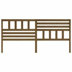 VidaXL Tête de lit Marron miel 186x4x100 cm Bois massif de pin -Têtes et pieds de lit Soldes image 4 814162