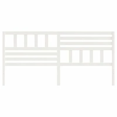 VidaXL Tête de lit Blanc 206x4x100 cm Bois massif de pin 6 VidaXL Tête de lit Blanc 206x4x100 cm Bois massif de pin – Image 4