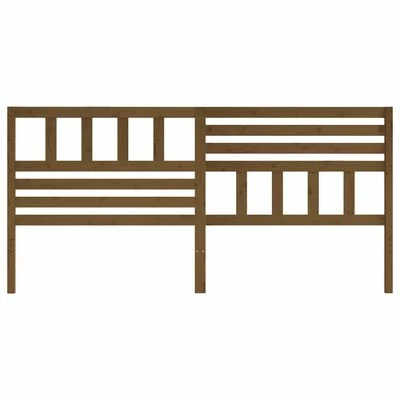 VidaXL Tête de lit Marron miel 206x4x100 cm Bois massif de pin 6 VidaXL Tête de lit Marron miel 206x4x100 cm Bois massif de pin – Image 4