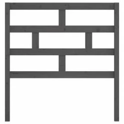 VidaXL Tête de lit Gris 81x4x100 cm Bois massif de pin -Têtes et pieds de lit Soldes image 4 814171