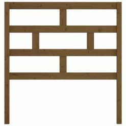 VidaXL Tête de lit Marron miel 81x4x100 cm Bois massif de pin -Têtes et pieds de lit Soldes image 4 814172