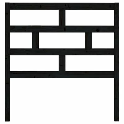 VidaXL Tête de lit Noir 96x4x100 cm Bois massif de pin 6 VidaXL Tête de lit Noir 96x4x100 cm Bois massif de pin – Image 4