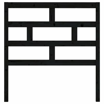 VidaXL Tête de lit Noir 106x4x100 cm Bois massif de pin 6 VidaXL Tête de lit Noir 106x4x100 cm Bois massif de pin – Image 4
