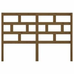 VidaXL Tête de lit Marron miel 126x4x100 cm Bois massif de pin -Têtes et pieds de lit Soldes image 4 814187