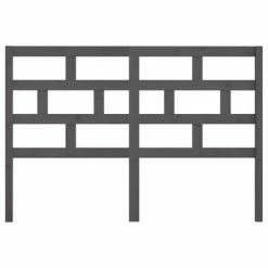 VidaXL Tête de lit Gris 141x4x100 cm Bois massif de pin -Têtes et pieds de lit Soldes image 4 814191