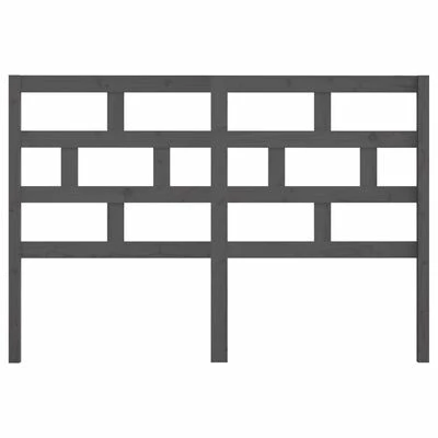 VidaXL Tête de lit Gris 146x4x100 cm Bois massif de pin 6 VidaXL Tête de lit Gris 146x4x100 cm Bois massif de pin – Image 4