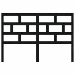 VidaXL Tête de lit Noir 166x4x100 cm Bois massif de pin 11 VidaXL Tête de lit Noir 166x4x100 cm Bois massif de pin -Têtes et pieds de lit Soldes image 4 814208