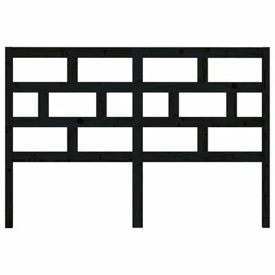 VidaXL Tête de lit Noir 166x4x100 cm Bois massif de pin 6 VidaXL Tête de lit Noir 166x4x100 cm Bois massif de pin – Image 4