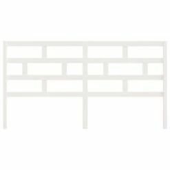VidaXL Tête de lit Blanc 206x4x100 cm Bois massif de pin -Têtes et pieds de lit Soldes image 4 814215
