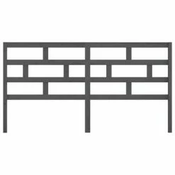 VidaXL Tête de lit Gris 206x4x100 cm Bois massif de pin -Têtes et pieds de lit Soldes image 4 814216
